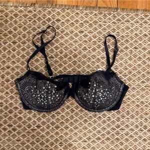 Victoria's Secret ‘Very Sexy’ Black Embellished Balconet Bra